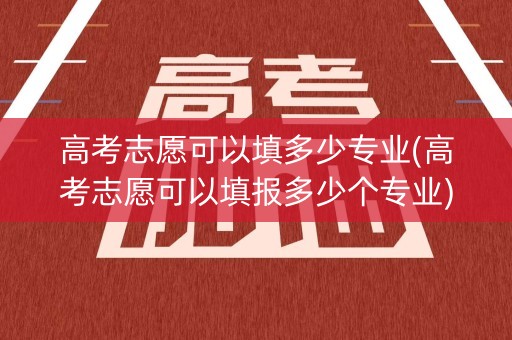 高考志愿可以填多少专业(高考志愿可以填报多少个专业)