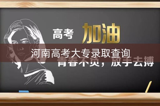 河南高考大专录取查询
