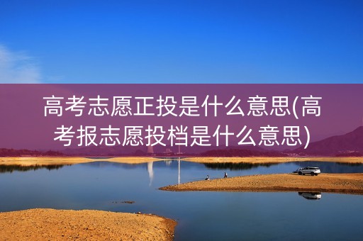 高考志愿正投是什么意思(高考报志愿投档是什么意思)