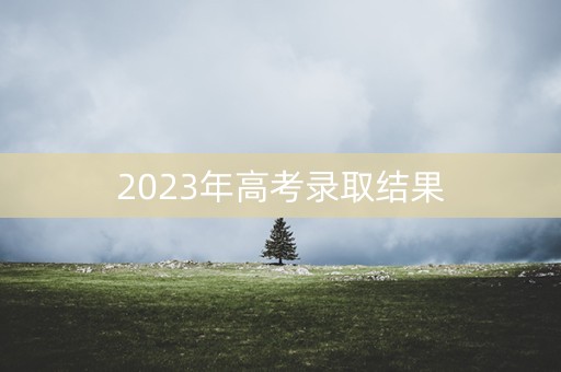 详细阅读:2023年高考录取结果 2023年高考录取结果