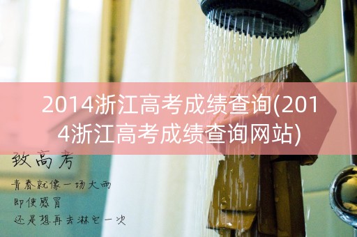 2014浙江高考成绩查询(2014浙江高考成绩查询网站)