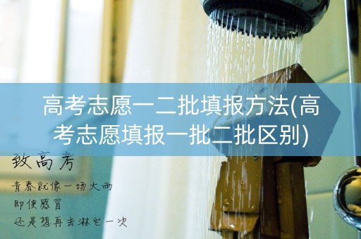 高考志愿一二批填报方法(高考志愿填报一批二批区别)