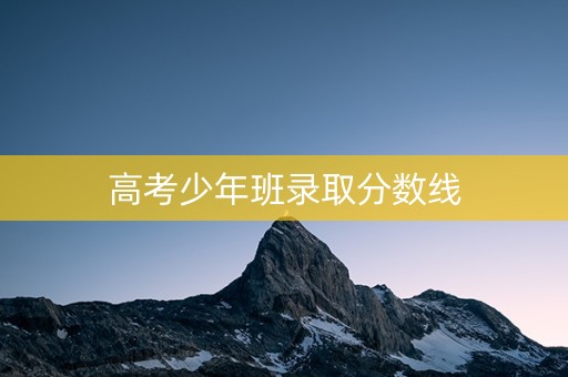 高考少年班录取分数线
