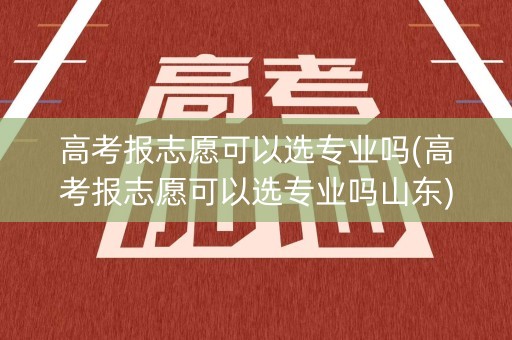 高考报志愿可以选专业吗(高考报志愿可以选专业吗山东)