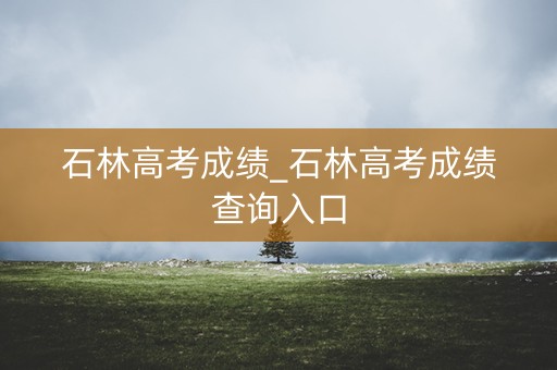 石林高考成绩_石林高考成绩查询入口