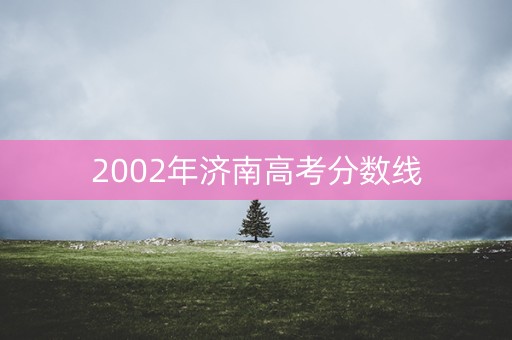 2002年济南高考分数线