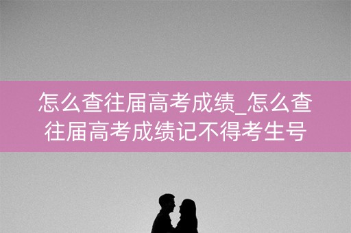 怎么查往届高考成绩_怎么查往届高考成绩记不得考生号