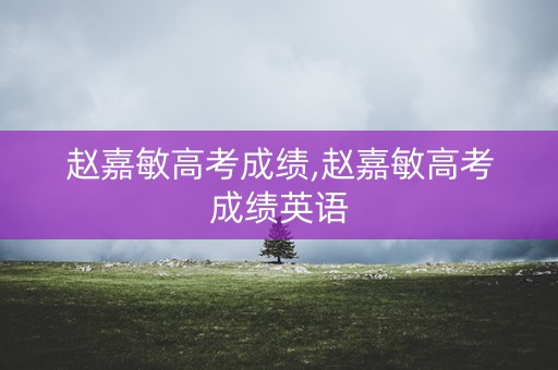 赵嘉敏高考成绩,赵嘉敏高考成绩英语