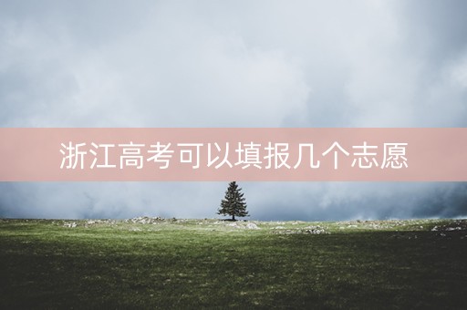 浙江高考可以填报几个志愿