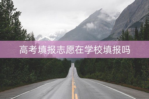 高考填报志愿在学校填报吗