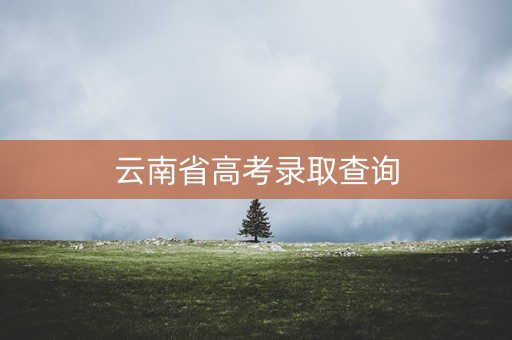云南省高考录取查询