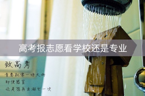 高考报志愿看学校还是专业