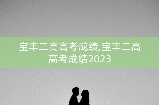 宝丰二高高考成绩,宝丰二高高考成绩2023