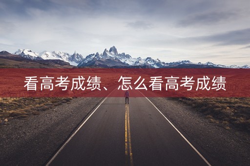 看高考成绩、怎么看高考成绩