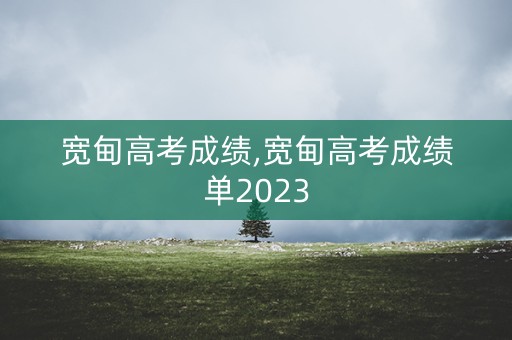 宽甸高考成绩,宽甸高考成绩单2023