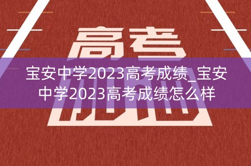 宝安中学2023高考成绩_宝安中学2023高考成绩怎么样