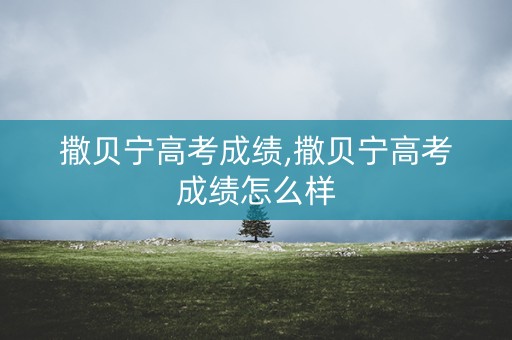 撒贝宁高考成绩,撒贝宁高考成绩怎么样