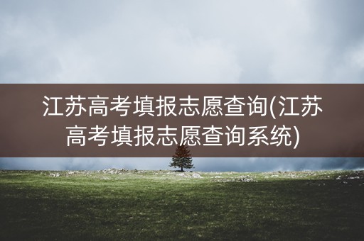 详细阅读:江苏高考填报志愿查询(江苏高考填报志愿查询系统) 江苏高考填报志愿查询(江苏高考填报志愿查询系统)