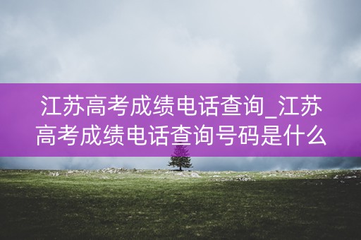 江苏高考成绩电话查询_江苏高考成绩电话查询号码是什么