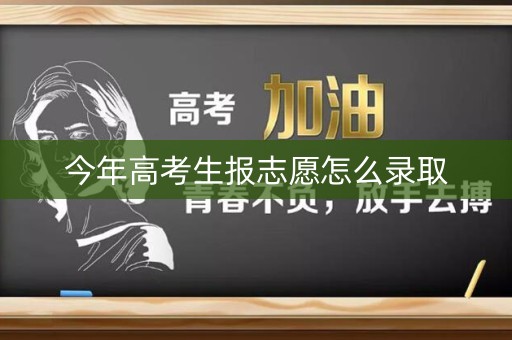 今年高考生报志愿怎么录取