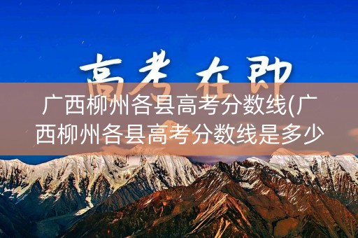 广西柳州各县高考分数线(广西柳州各县高考分数线是多少)