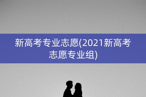 新高考专业志愿(2021新高考志愿专业组)