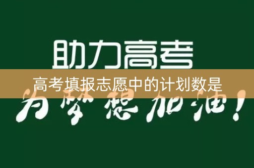 高考填报志愿中的计划数是 高考填报志愿中的计划数是