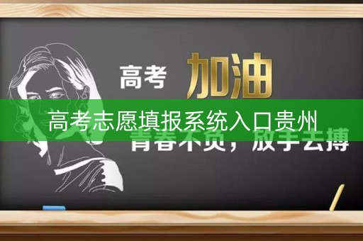 高考志愿填报系统入口贵州 高考志愿填报系统入口贵州