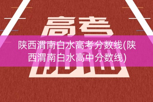 陕西渭南白水高考分数线(陕西渭南白水高中分数线)