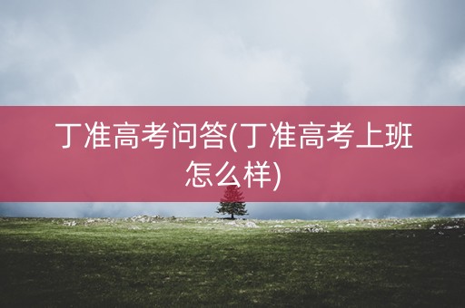 丁准高考问答(丁准高考上班怎么样) 丁准高考问答(丁准高考上班怎么样)
