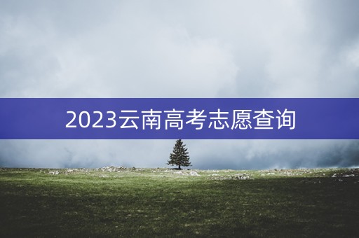 2023云南高考志愿查询 2023云南高考志愿查询
