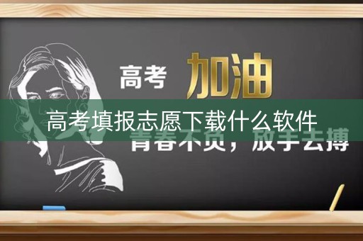 高考填报志愿下载什么软件