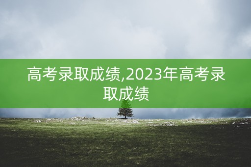 高考录取成绩,2023年高考录取成绩