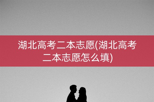 湖北高考二本志愿(湖北高考二本志愿怎么填) 湖北高考二本志愿(湖北高考二本志愿怎么填)