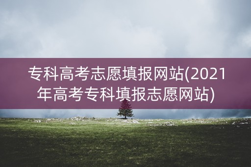 专科高考志愿填报网站(2021年高考专科填报志愿网站) 专科高考志愿填报网站(2021年高考专科填报志愿网站)