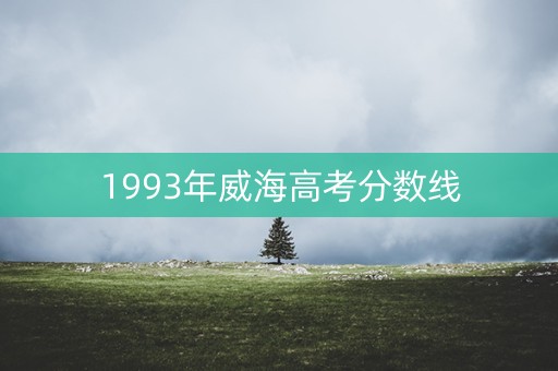 1993年威海高考分数线