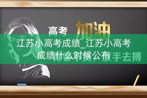 江苏小高考成绩_江苏小高考成绩什么时候公布