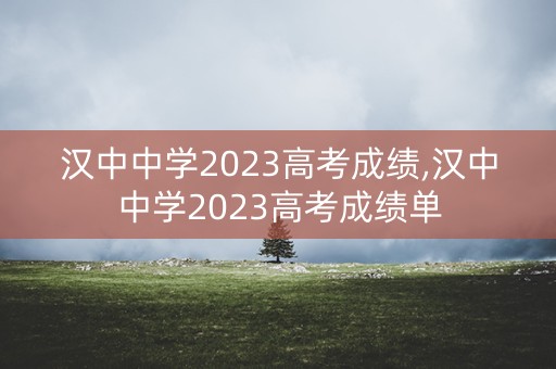 汉中中学2023高考成绩,汉中中学2023高考成绩单