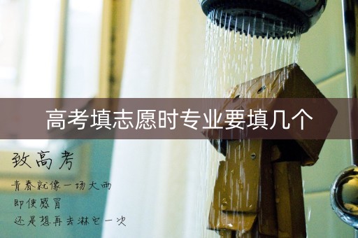 高考填志愿时专业要填几个