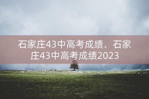 详细阅读:石家庄43中高考成绩、石家庄43中高考成绩2023 石家庄43中高考成绩、石家庄43中高考成绩2023