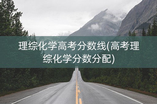 理综化学高考分数线(高考理综化学分数分配)