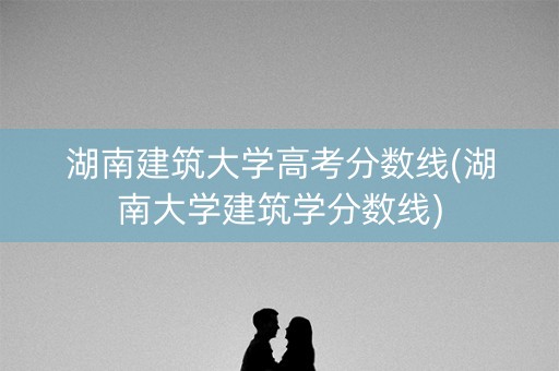 湖南建筑大学高考分数线(湖南大学建筑学分数线)