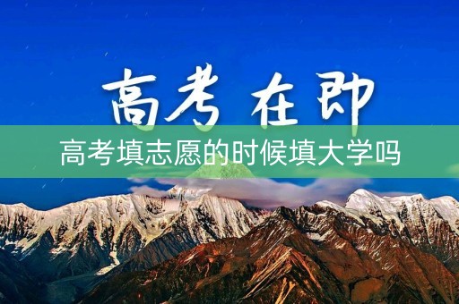 高考填志愿的时候填大学吗