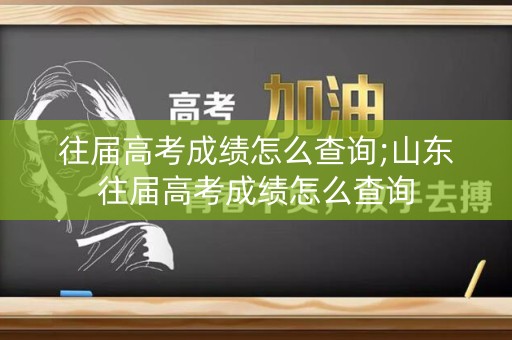 往届高考成绩怎么查询;山东往届高考成绩怎么查询
