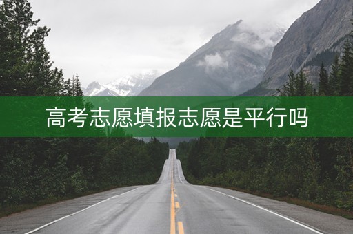 高考志愿填报志愿是平行吗