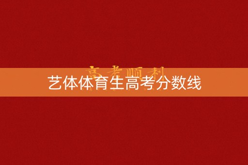 艺体体育生高考分数线