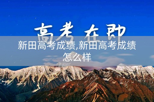 新田高考成绩,新田高考成绩怎么样