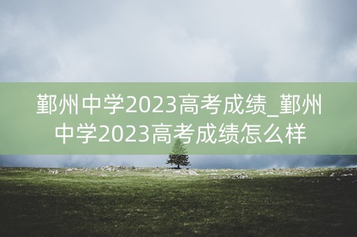 鄞州中学2023高考成绩_鄞州中学2023高考成绩怎么样