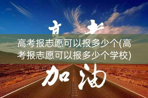 高考报志愿可以报多少个(高考报志愿可以报多少个学校)