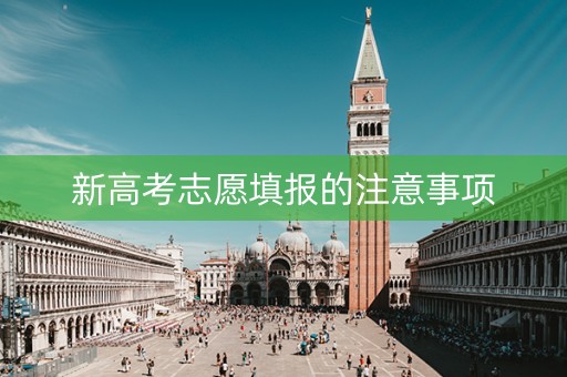 新高考志愿填报的注意事项